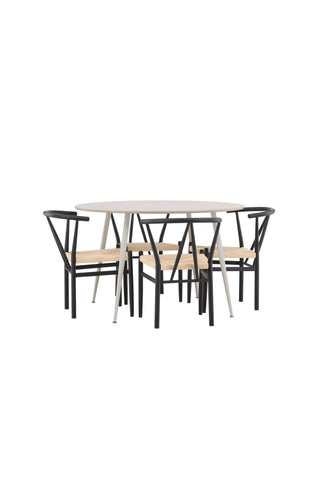 Venture Home Plaza matbord med Alfons matstol