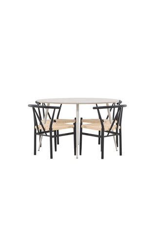 Venture Home Plaza matbord med Alfons matstol