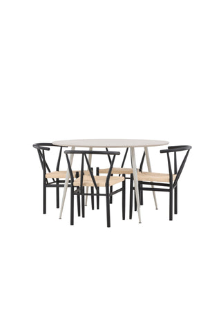 Venture Home Plaza matbord med Alfons matstol