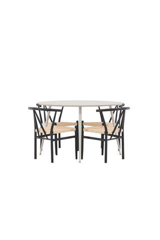 Venture Home Plaza matbord med Alfons matstol