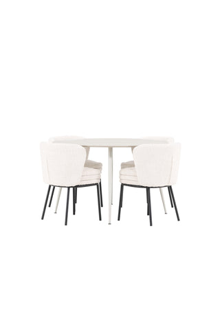 Venture Home Plaza matbord med Agnes matstol