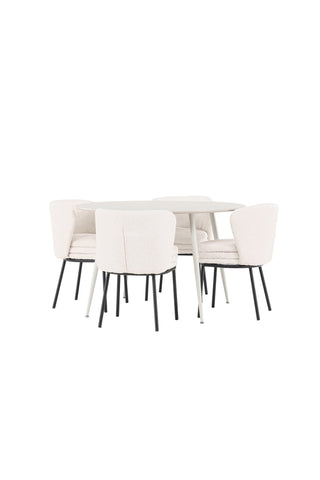 Venture Home Plaza matbord med Agnes matstol