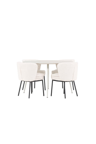 Venture Home Plaza matbord med Agnes matstol