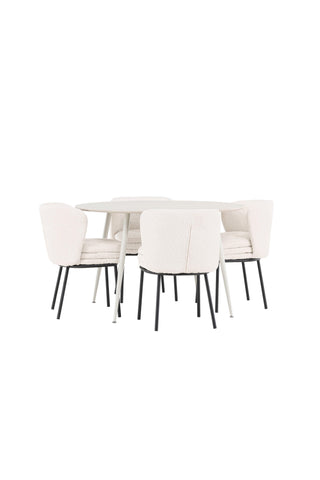 Venture Home Plaza matbord med Agnes matstol