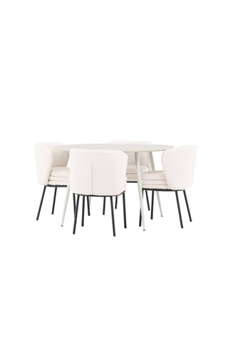 Venture Home Plaza matbord med Agnes matstol