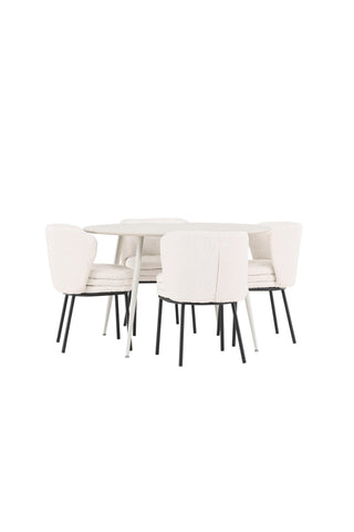 Venture Home Plaza matbord med Agnes matstol