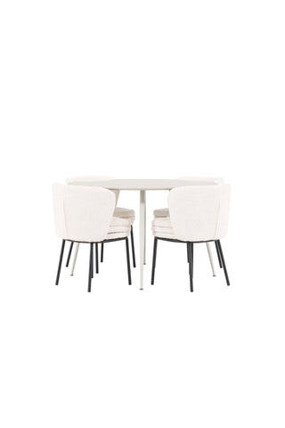 Venture Home Plaza matbord med Agnes matstol