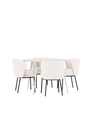 Venture Home Plaza matbord med Agnes matstol