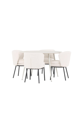 Venture Home Plaza matbord med Agnes matstol
