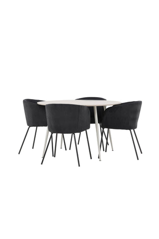 Venture Home Plaza matbord med Berit matstol