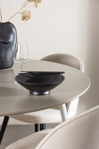 Venture Home Plaza matbord med sammetsmatsalsstol