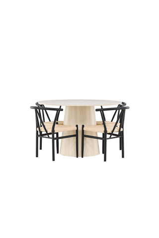Venture Home Lanzo matbord med Alfons matstol