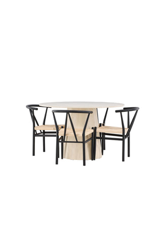 Venture Home Lanzo matbord med Alfons matstol