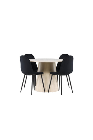 Venture Home Lanzo matbord med Polar matstol