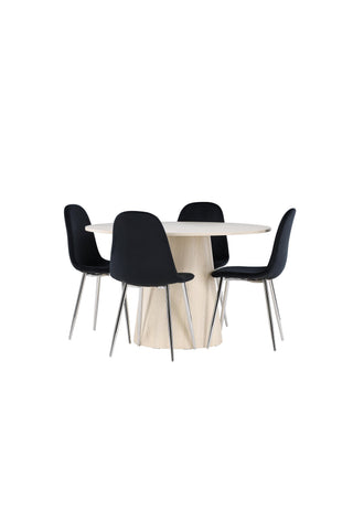 Venture Home Lanzo matbord med Polar matstol