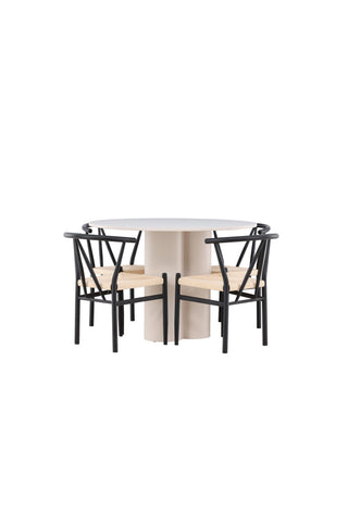 Venture Home Olivia matbord med Alfons matstol