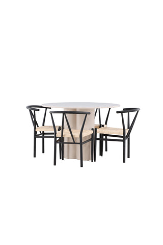 Venture Home Olivia matbord med Alfons matstol