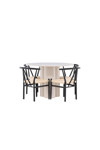Venture Home Olivia matbord med Alfons matstol