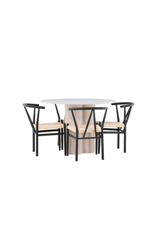 Venture Home Olivia matbord med Alfons matstol