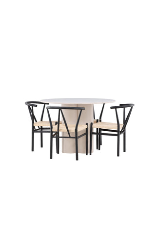 Venture Home Olivia matbord med Alfons matstol