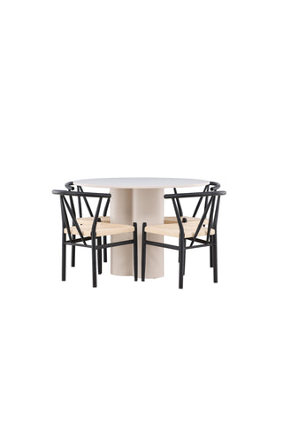 Venture Home Olivia matbord med Alfons matstol
