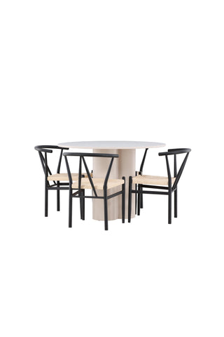 Venture Home Olivia matbord med Alfons matstol