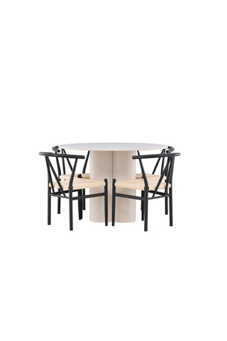 Venture Home Olivia matbord med Alfons matstol