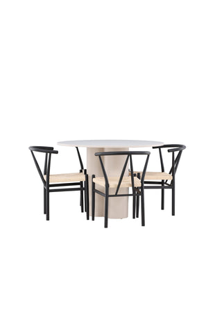 Venture Home Olivia matbord med Alfons matstol