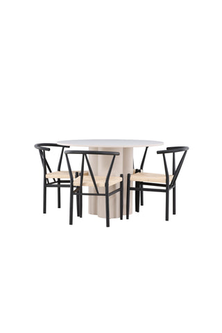Venture Home Olivia matbord med Alfons matstol