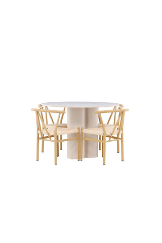 Venture Home Olivia matbord med Alfons matstol