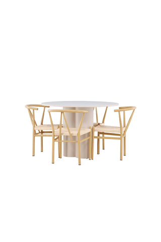Venture Home Olivia matbord med Alfons matstol