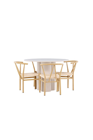 Venture Home Olivia matbord med Alfons matstol