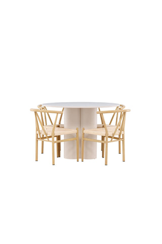 Venture Home Olivia matbord med Alfons matstol