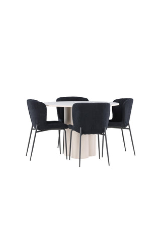 Venture Home Olivia matbord med Modesto matstol