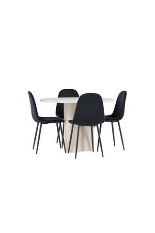 Venture Home Olivia matbord med Polar matstol