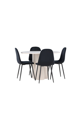 Venture Home Olivia matbord med Polar matstol