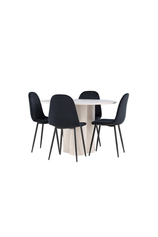 Venture Home Olivia matbord med Polar matstol