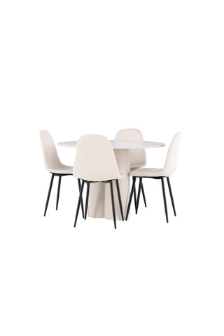 Venture Home Olivia matbord med Polar matstol