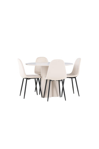 Venture Home Olivia matbord med Polar matstol