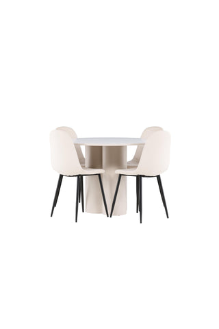 Venture Home Olivia matbord med Polar matstol