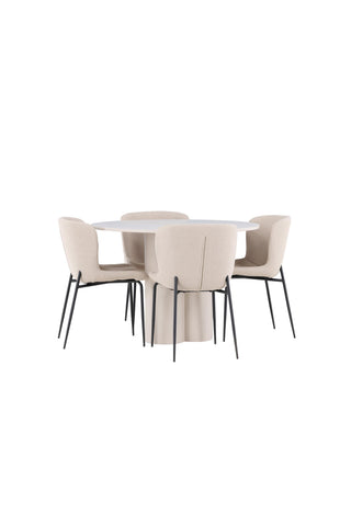 Venture Home Olivia matbord med Modesto matstol