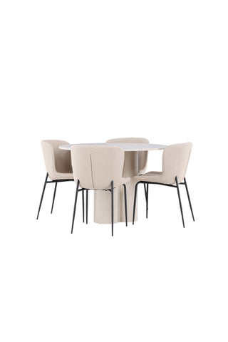 Venture Home Olivia matbord med Modesto matstol
