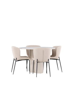 Venture Home Olivia matbord med Modesto matstol