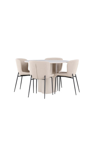 Venture Home Olivia matbord med Modesto matstol
