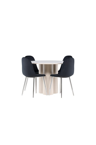 Venture Home Olivia matbord med Polar matstol