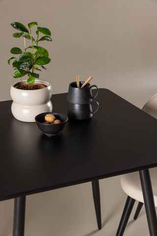 Venture Home Polar matbord med sammetsmatsalsstol