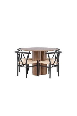 Venture Home Olivia matbord med Alfons matstol