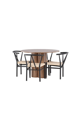 Venture Home Olivia matbord med Alfons matstol