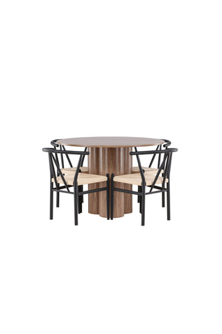 Venture Home Olivia matbord med Alfons matstol