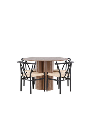 Venture Home Olivia matbord med Alfons matstol